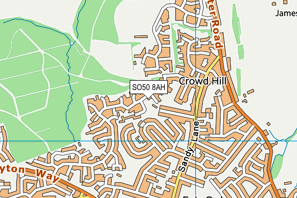 SO50 8AH map - OS VectorMap District (Ordnance Survey) SO50 8AH map - OS VectorMap District (Ordnance Survey)