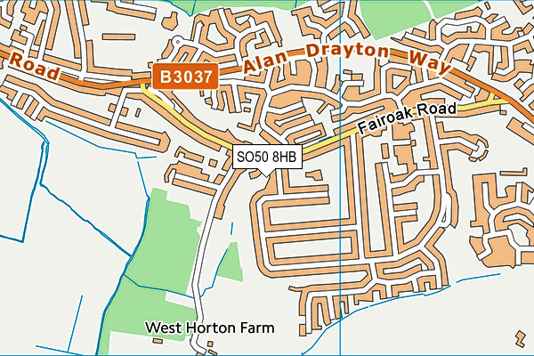 SO50 8HB map - OS VectorMap District (Ordnance Survey)