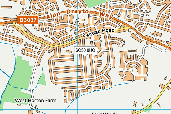 SO50 8HQ map - OS VectorMap District (Ordnance Survey) SO50 8HQ map - OS VectorMap District (Ordnance Survey)
