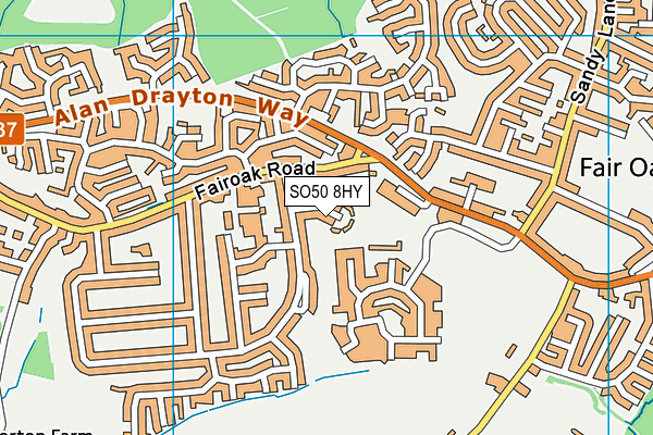 SO50 8HY map - OS VectorMap District (Ordnance Survey)