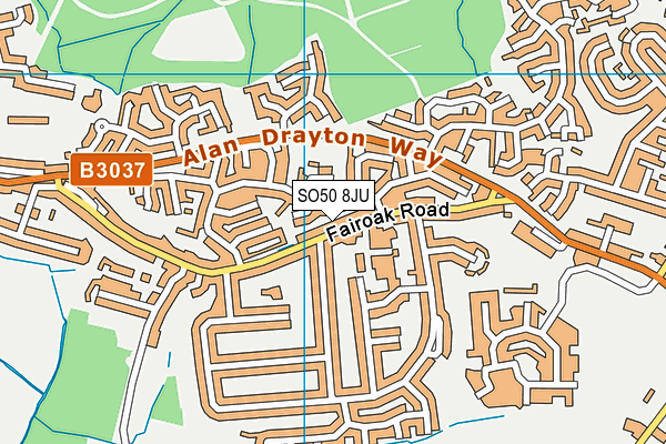 SO50 8JU map - OS VectorMap District (Ordnance Survey) SO50 8JU map - OS VectorMap District (Ordnance Survey)
