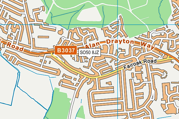 SO50 8JZ map - OS VectorMap District (Ordnance Survey) SO50 8JZ map - OS VectorMap District (Ordnance Survey)
