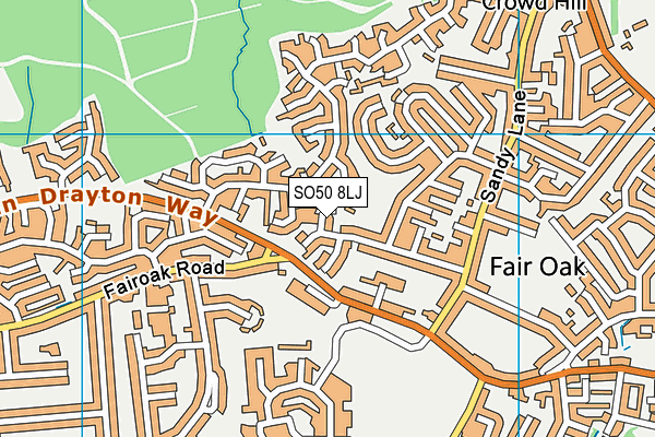 SO50 8LJ map - OS VectorMap District (Ordnance Survey) SO50 8LJ map - OS VectorMap District (Ordnance Survey)
