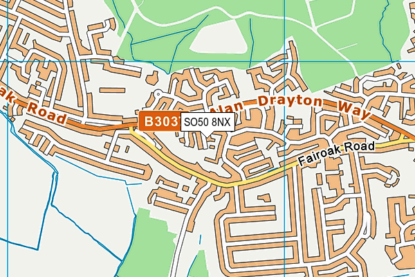 SO50 8NX map - OS VectorMap District (Ordnance Survey) SO50 8NX map - OS VectorMap District (Ordnance Survey)