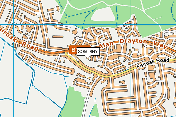 SO50 8NY map - OS VectorMap District (Ordnance Survey) SO50 8NY map - OS VectorMap District (Ordnance Survey)