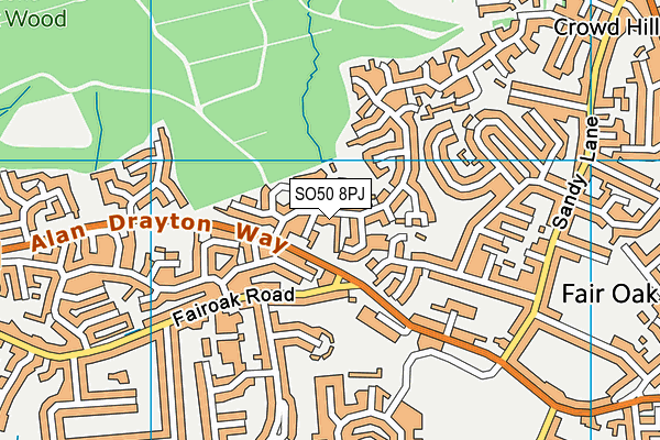 SO50 8PJ map - OS VectorMap District (Ordnance Survey) SO50 8PJ map - OS VectorMap District (Ordnance Survey)