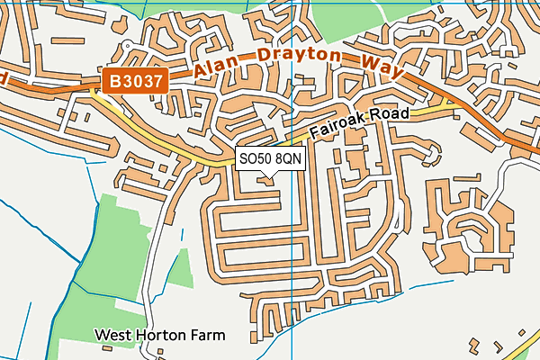 SO50 8QN map - OS VectorMap District (Ordnance Survey) SO50 8QN map - OS VectorMap District (Ordnance Survey)