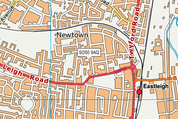 SO50 9AQ map - OS VectorMap District (Ordnance Survey)