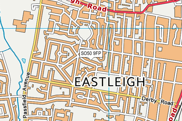 SO50 9FP map - OS VectorMap District (Ordnance Survey)