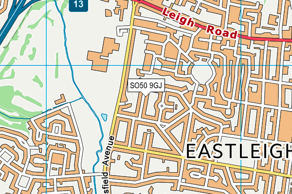 SO50 9GJ map - OS VectorMap District (Ordnance Survey) SO50 9GJ map - OS VectorMap District (Ordnance Survey)