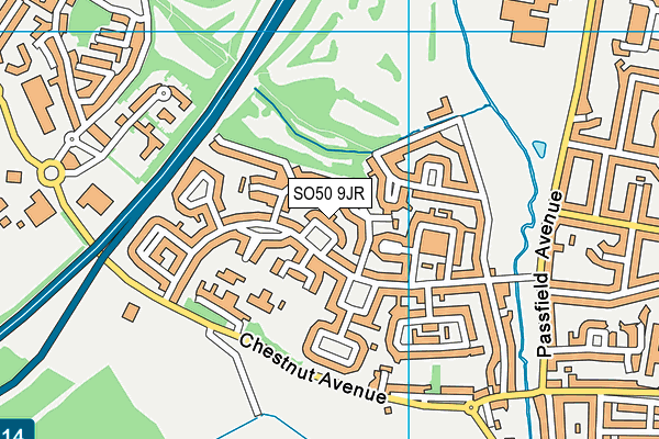 SO50 9JR map - OS VectorMap District (Ordnance Survey) SO50 9JR map - OS VectorMap District (Ordnance Survey)