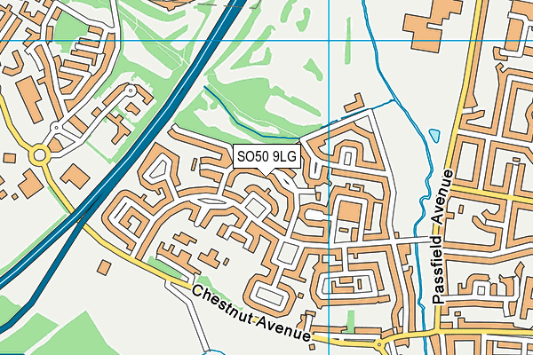 SO50 9LG map - OS VectorMap District (Ordnance Survey) SO50 9LG map - OS VectorMap District (Ordnance Survey)