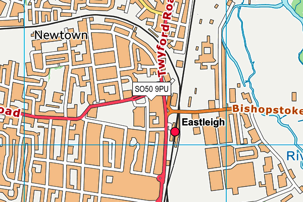 SO50 9PU map - OS VectorMap District (Ordnance Survey) SO50 9PU map - OS VectorMap District (Ordnance Survey)
