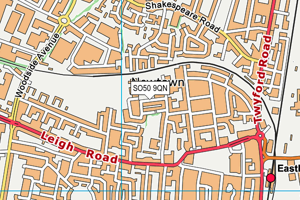 SO50 9QN map - OS VectorMap District (Ordnance Survey) SO50 9QN map - OS VectorMap District (Ordnance Survey)