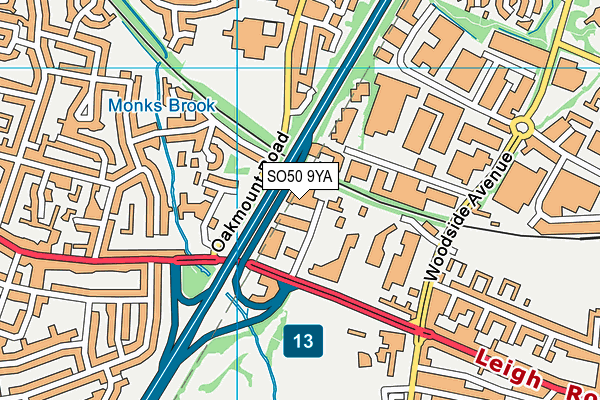 SO50 9YA map - OS VectorMap District (Ordnance Survey) SO50 9YA map - OS VectorMap District (Ordnance Survey)
