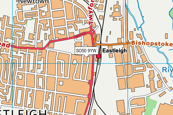 SO50 9YW map - OS VectorMap District (Ordnance Survey) SO50 9YW map - OS VectorMap District (Ordnance Survey)