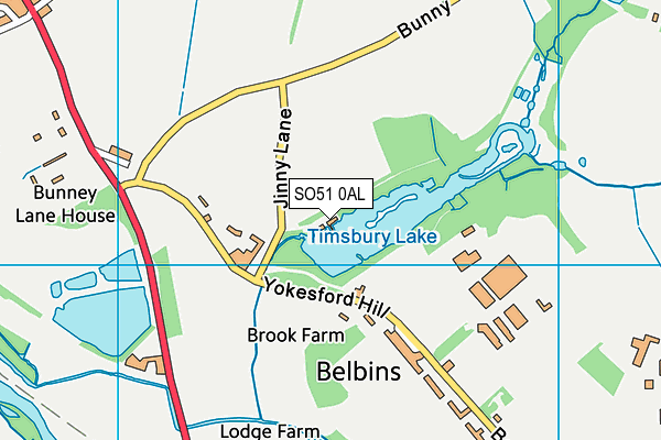SO51 0AL map - OS VectorMap District (Ordnance Survey) SO51 0AL map - OS VectorMap District (Ordnance Survey)