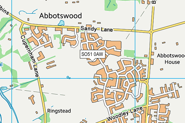 SO51 0AW map - OS VectorMap District (Ordnance Survey) SO51 0AW map - OS VectorMap District (Ordnance Survey)