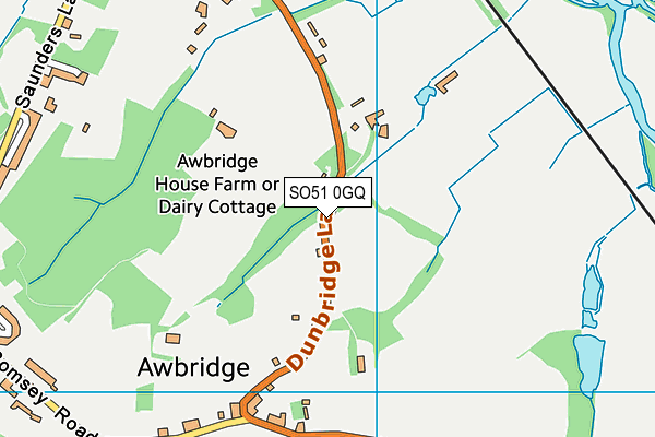 SO51 0GQ map - OS VectorMap District (Ordnance Survey)