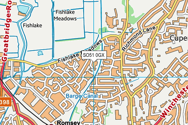 SO51 0GX map - OS VectorMap District (Ordnance Survey) SO51 0GX map - OS VectorMap District (Ordnance Survey)