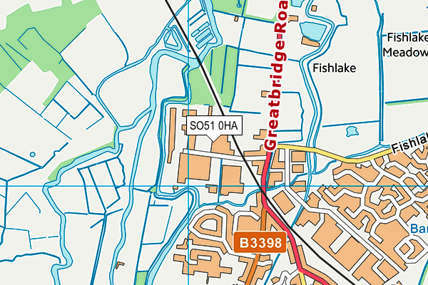 SO51 0HA map - OS VectorMap District (Ordnance Survey) SO51 0HA map - OS VectorMap District (Ordnance Survey)