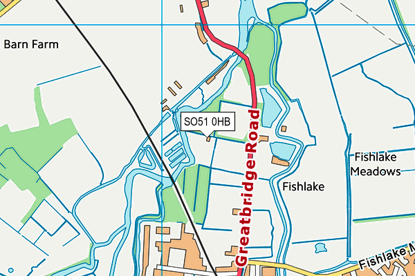 SO51 0HB map - OS VectorMap District (Ordnance Survey) SO51 0HB map - OS VectorMap District (Ordnance Survey)