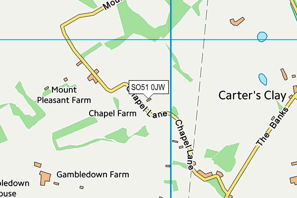 SO51 0JW map - OS VectorMap District (Ordnance Survey) SO51 0JW map - OS VectorMap District (Ordnance Survey)