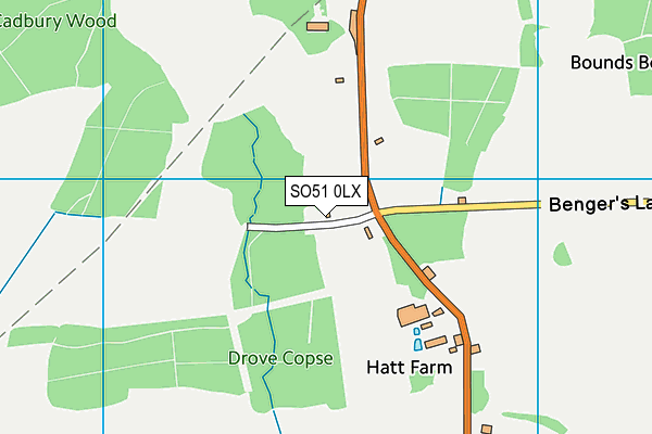 SO51 0LX map - OS VectorMap District (Ordnance Survey) SO51 0LX map - OS VectorMap District (Ordnance Survey)