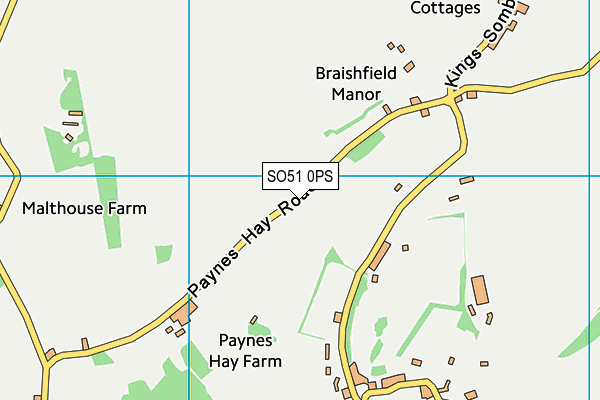 SO51 0PS map - OS VectorMap District (Ordnance Survey) SO51 0PS map - OS VectorMap District (Ordnance Survey)