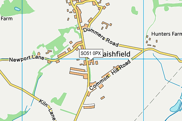 SO51 0PX map - OS VectorMap District (Ordnance Survey)