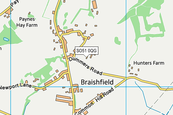 SO51 0QG map - OS VectorMap District (Ordnance Survey) SO51 0QG map - OS VectorMap District (Ordnance Survey)