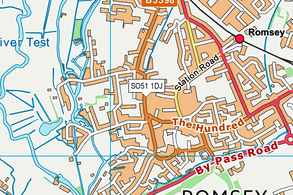 SO51 1DJ map - OS VectorMap District (Ordnance Survey) SO51 1DJ map - OS VectorMap District (Ordnance Survey)