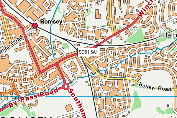 SO51 5AH map - OS VectorMap District (Ordnance Survey) SO51 5AH map - OS VectorMap District (Ordnance Survey)