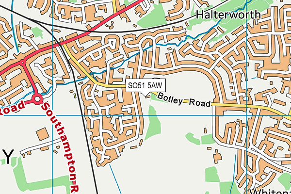 SO51 5AW map - OS VectorMap District (Ordnance Survey) SO51 5AW map - OS VectorMap District (Ordnance Survey)