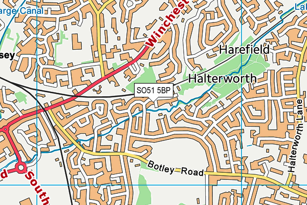 SO51 5BP map - OS VectorMap District (Ordnance Survey) SO51 5BP map - OS VectorMap District (Ordnance Survey)