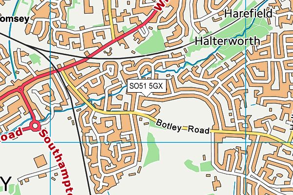 SO51 5GX map - OS VectorMap District (Ordnance Survey) SO51 5GX map - OS VectorMap District (Ordnance Survey)
