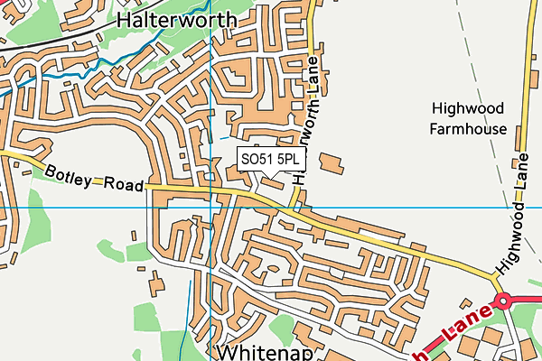 SO51 5PL map - OS VectorMap District (Ordnance Survey) SO51 5PL map - OS VectorMap District (Ordnance Survey)