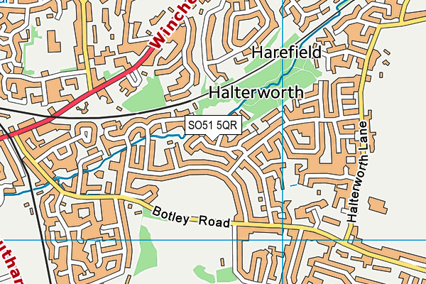 SO51 5QR map - OS VectorMap District (Ordnance Survey)