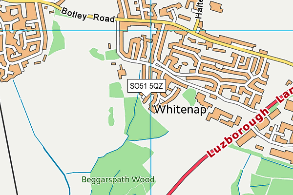 SO51 5QZ map - OS VectorMap District (Ordnance Survey)