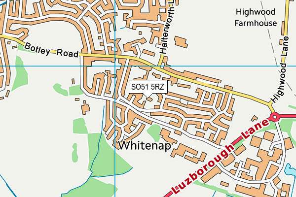SO51 5RZ map - OS VectorMap District (Ordnance Survey) SO51 5RZ map - OS VectorMap District (Ordnance Survey)