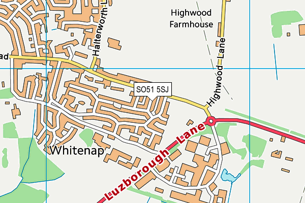 SO51 5SJ map - OS VectorMap District (Ordnance Survey)