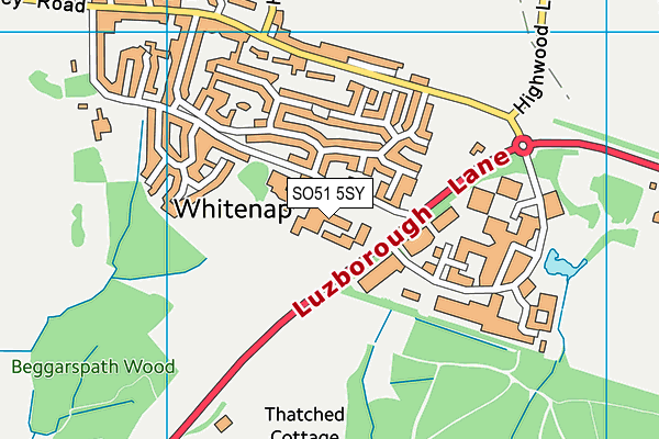 SO51 5SY map - OS VectorMap District (Ordnance Survey) SO51 5SY map - OS VectorMap District (Ordnance Survey)