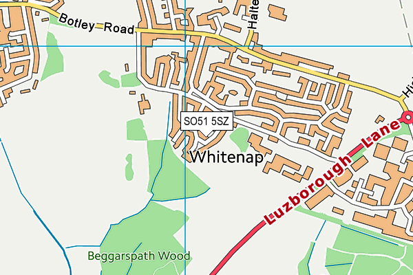 SO51 5SZ map - OS VectorMap District (Ordnance Survey) SO51 5SZ map - OS VectorMap District (Ordnance Survey)