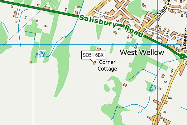 SO51 6BX map - OS VectorMap District (Ordnance Survey)