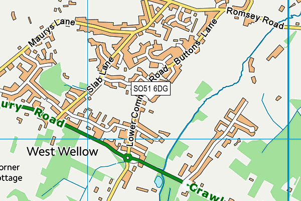SO51 6DG map - OS VectorMap District (Ordnance Survey) SO51 6DG map - OS VectorMap District (Ordnance Survey)
