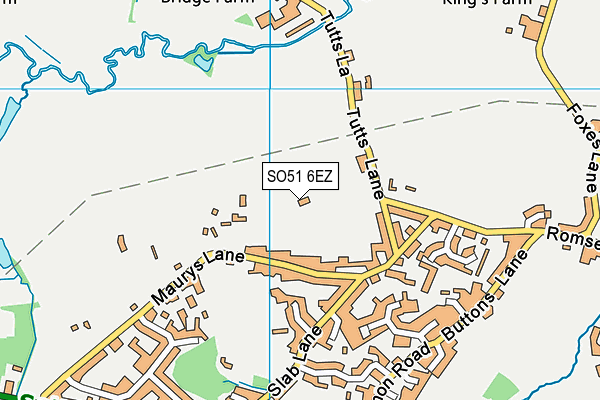 SO51 6EZ map - OS VectorMap District (Ordnance Survey)