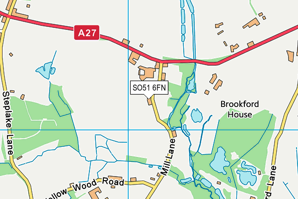 SO51 6FN map - OS VectorMap District (Ordnance Survey) SO51 6FN map - OS VectorMap District (Ordnance Survey)