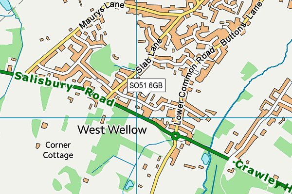 SO51 6GB map - OS VectorMap District (Ordnance Survey)
