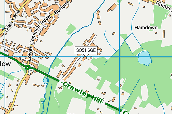 SO51 6GE map - OS VectorMap District (Ordnance Survey) SO51 6GE map - OS VectorMap District (Ordnance Survey)