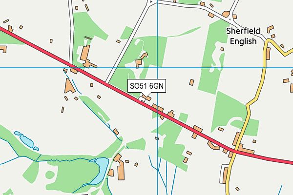 SO51 6GN map - OS VectorMap District (Ordnance Survey) SO51 6GN map - OS VectorMap District (Ordnance Survey)